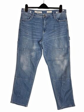Pilcro And The Letterpress Size 31 Womens Ankle Jeans Carpenter Paint Splatter